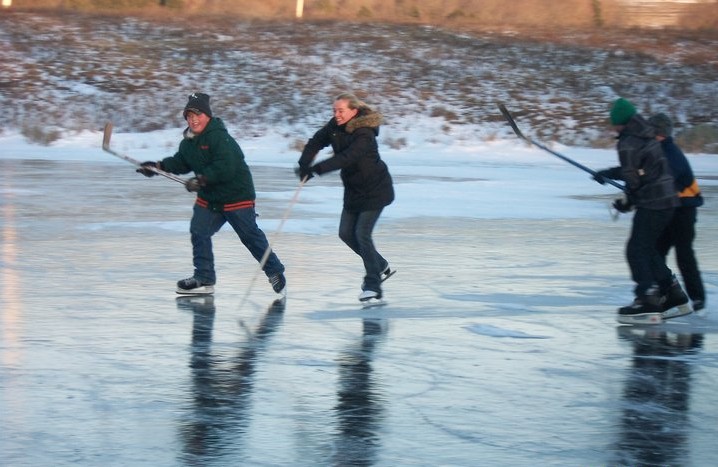 Ice Skating on the Pond